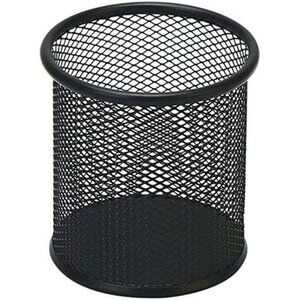 Black Pen Holder Cup for Desk Wire Mesh Pencil Cup Holder for Desk Organizer
